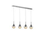 Lámpara de techo colgante Schuller Elie 4 luces cromo 3