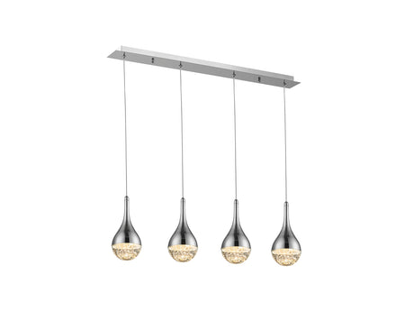Lámpara de techo colgante Schuller Elie 4 luces cromo 3