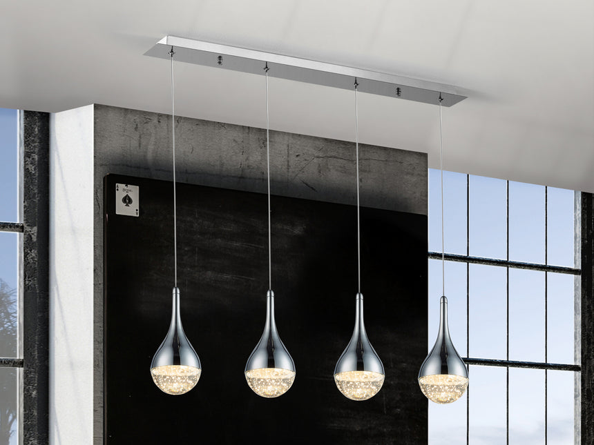 Lámpara de techo colgante Schuller Elie 4 luces cromo 3 - vista 2