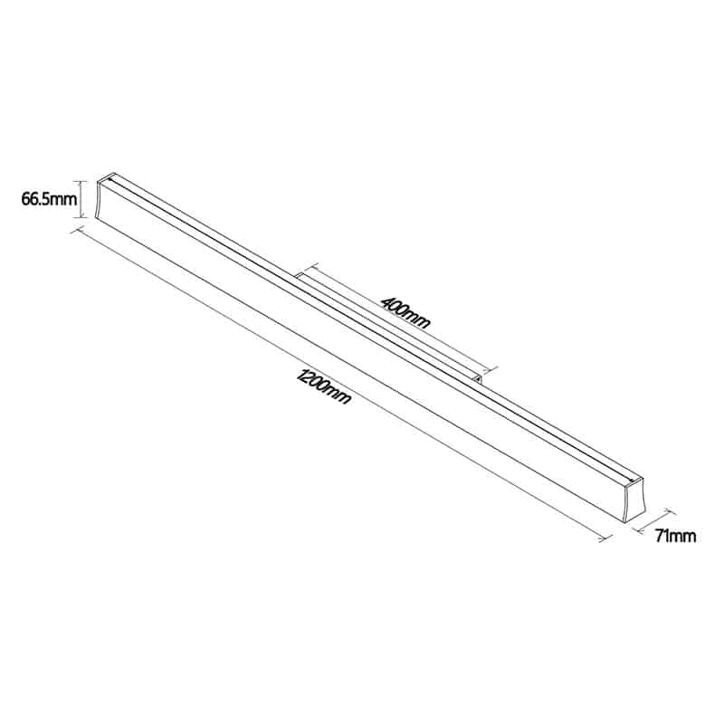 Mantra Hanok Aplique LED 38W 4000K 110º negro 7773