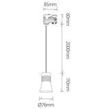 Mantra Pagoda Lámpara de techo colgante 1 Luce GU10 negro 7789