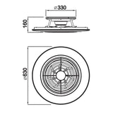 Ventilador de techo Alisio Mantra negro 7800