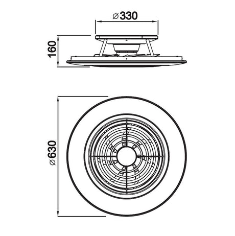 Ventilador de techo Alisio Mantra negro 7800