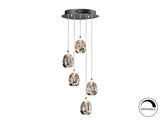 Lámpara de techo colgante Schuller Rocío 5 luces transp