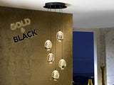 Lámpara de techo colgante Schuller Rocío 5 luces negro y oro brillo 3000K 783590 - vista alternativa