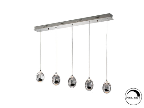 Lámpara de techo colgante Schuller Rocío 5 luces cromo  - vista 2