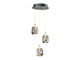 Lámpara de techo colgante Schuller Rocío 3 luces cromo 