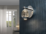 Lámpara aplique de pared Schuller Rocío LED 1 luz cromo 3000K 783921