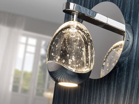 Lámpara aplique de pared Schuller Rocío LED 1 luz cromo 3000K vista 1