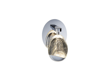 Lámpara aplique de pared Schuller Rocío LED 1 luz cromo 3000K ambiente