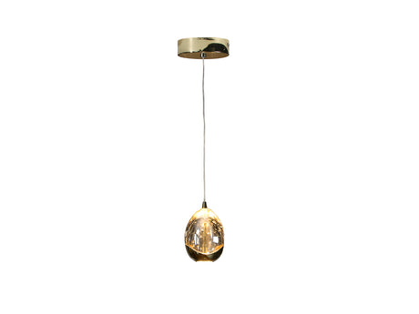 Lámpara de techo colgante Schuller Rocío 1 luz dorado y