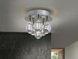 Plafón Schuller Rocío LED 6 luces cromo 3000K regulable Ø32cm 785532