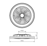 Mantra Gamer Ventilador de techo con luz plafón LED 60W blanco 7861