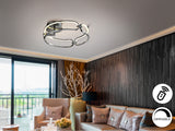 Plafón Schuller Colette LED cromo 3000K regulable con m