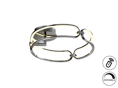 Plafón Schuller Colette LED cromo 3000K regulable con m - ambiente