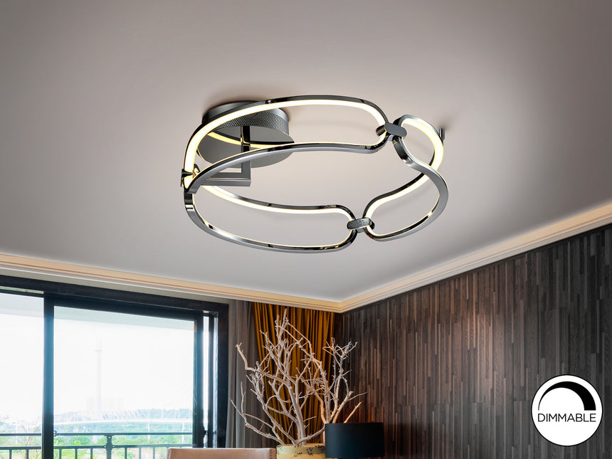Plafón Schuller Colette LED cromo 3000K Ø47cm 786485 - vista 4