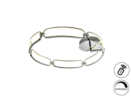 Plafón Schuller Colette grande LED cromo 3000K regulabl - ambiente