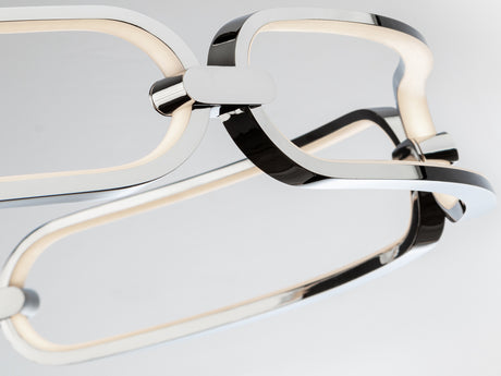 Plafón Schuller Colette grande LED cromo 3000K Ø80cm 78 - ambiente