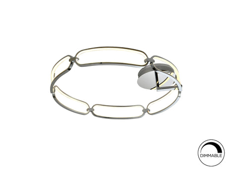 Plafón Schuller Colette grande LED cromo 3000K Ø80cm 78 - ambiente