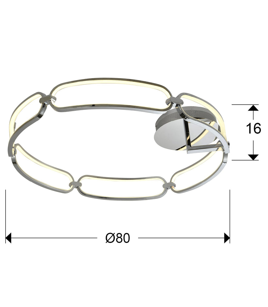 Schuller Colette Plafón LED cromo Ø80 786577