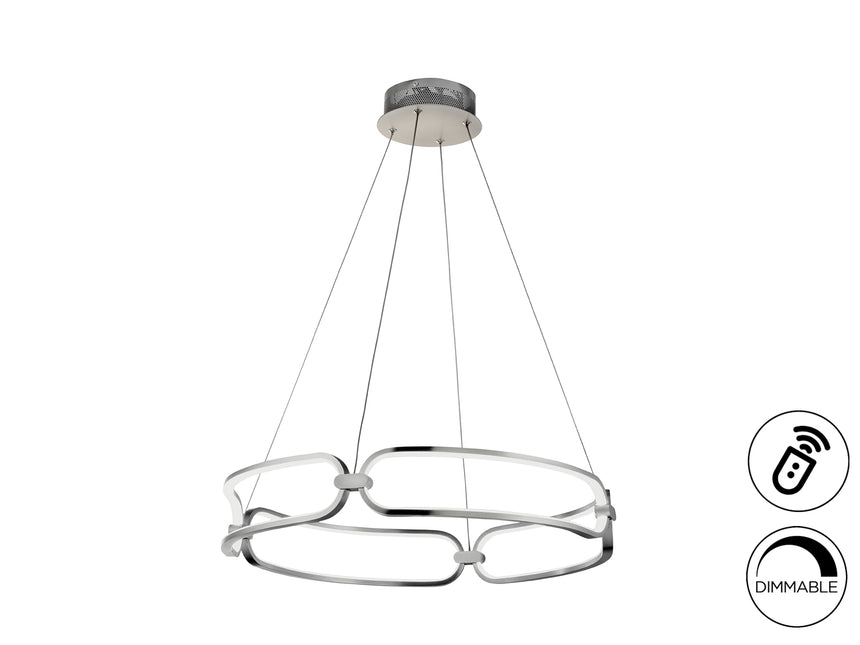 Lámpara de techo colgante Schuller Colette cromo 3000K  - ambiente