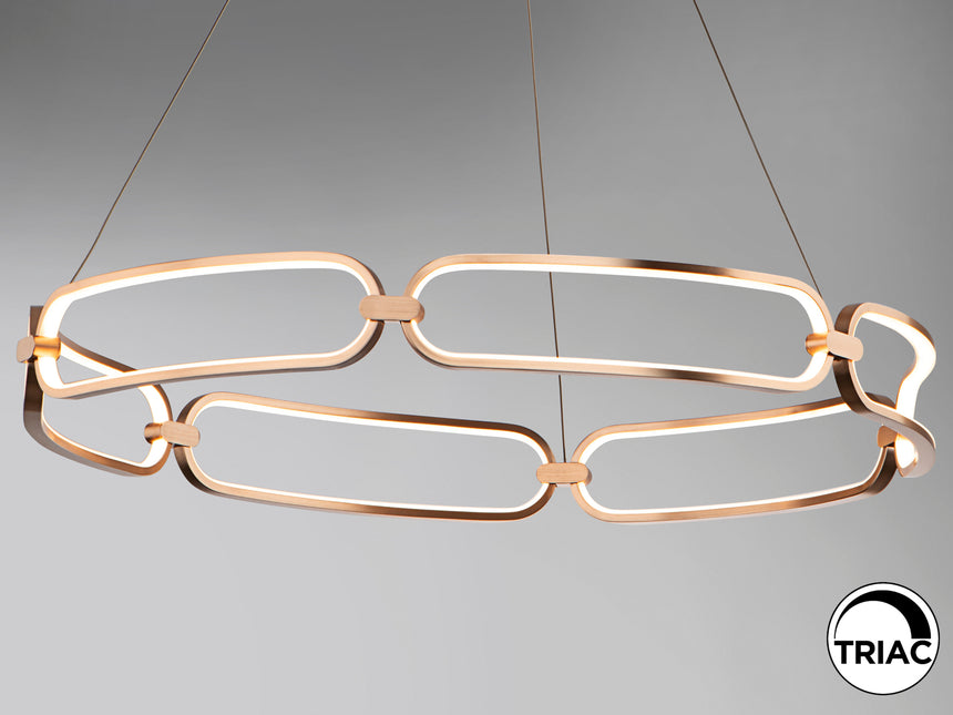 Lámpara de techo colgante Schuller Colette oro rosa 300 - ambiente