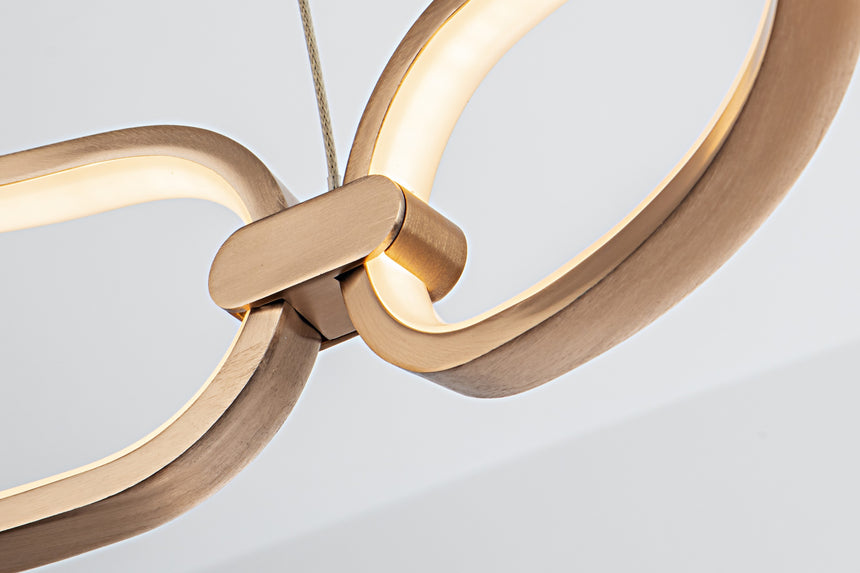 Lámpara de techo colgante Schuller Colette oro rosa 3000K Ø80cm vista 5