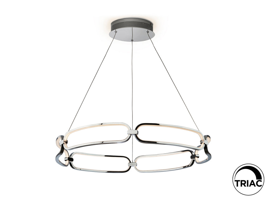 Lámpara de techo colgante Schuller Colette cromo 3000K  - vista 3