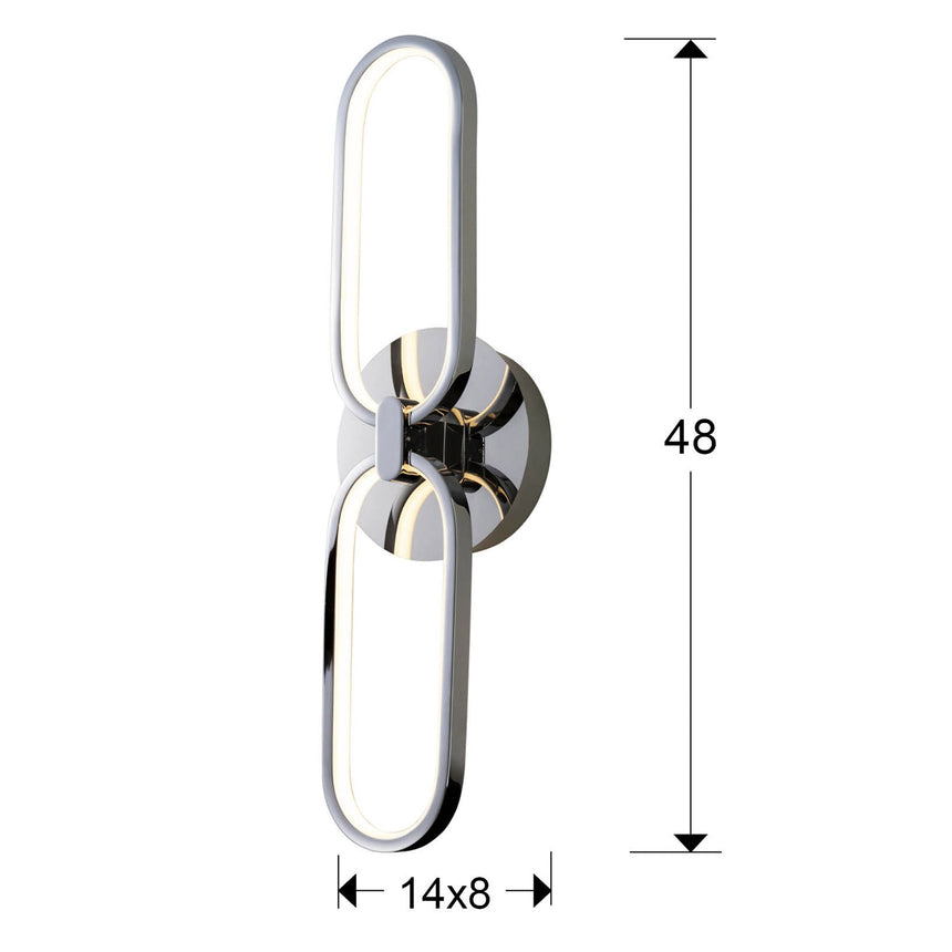 Schuller Colette Aplique de pared LED 2L cromo 787024