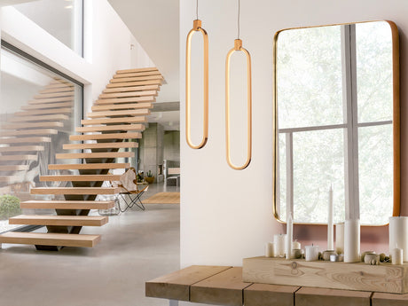 Lámpara de techo colgante Schuller Colette 1 luz oro rosa 3000K vista 1