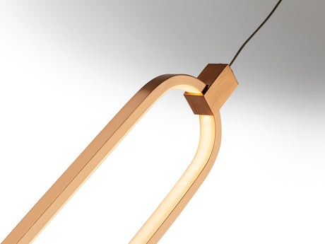 Lámpara de techo colgante Schuller Colette 1 luz oro rosa 3000K vista 2