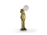 Lámpara de pie escultura bolas Schuller Mr Bubble 1 luz oro brillo 3000K 82cm ambiente
