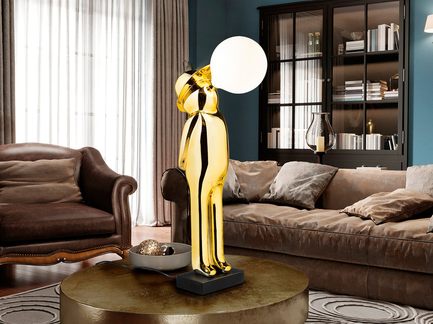 Lámpara de pie escultura bolas Schuller Mr Bubble 1 luz oro brillo 3000K 82cm 788827