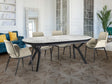 Mesa de comedor Schuller Antea negro y blanco extensible 206x78cm 789228