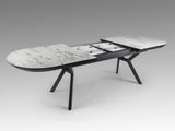 Mesa de comedor Schuller Antea negro y blanco extensible 206x78cm vista 6