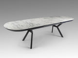 Mesa de comedor Schuller Antea negro y blanco extensible 206x78cm vista 7