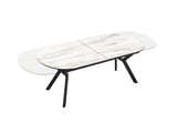 Mesa de comedor Schuller Antea negro y blanco extensible 206x78cm ambiente