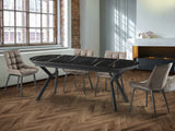 Mesa de comedor Schuller Antea negro extensible 206x78cm 789235