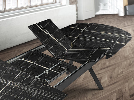 Mesa de comedor Schuller Antea negro extensible 206x78cm vista 2