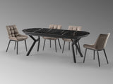 Mesa de comedor Schuller Antea negro extensible 206x78cm vista 3