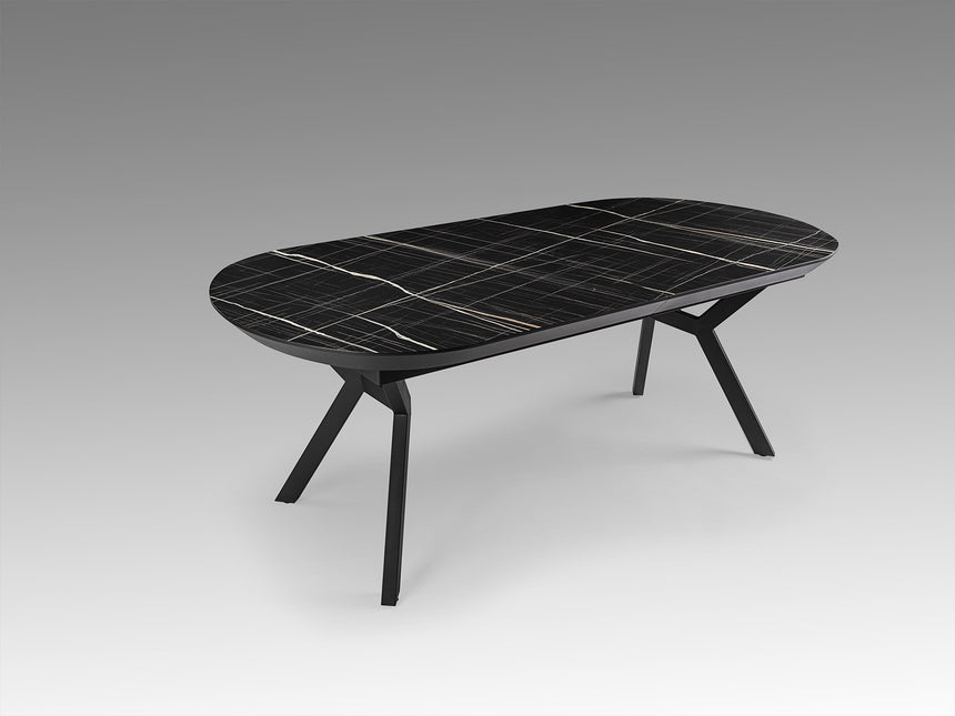 Mesa de comedor Schuller Antea negro extensible 206x78cm vista 5