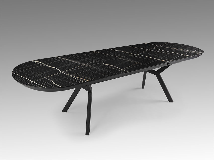 Mesa de comedor Schuller Antea negro extensible 206x78cm vista 7