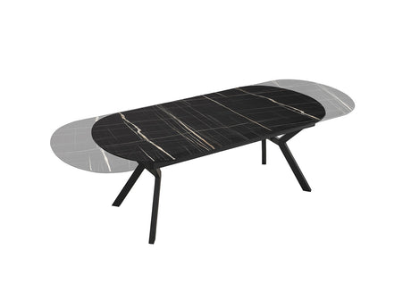 Mesa de comedor Schuller Antea negro extensible 206x78cm ambiente