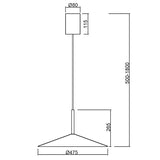 Lámpara de techo Calice Mantra verde 7898