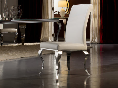Silla Schuller Barroque blanco acero inoxidable 48x103c - vista 2