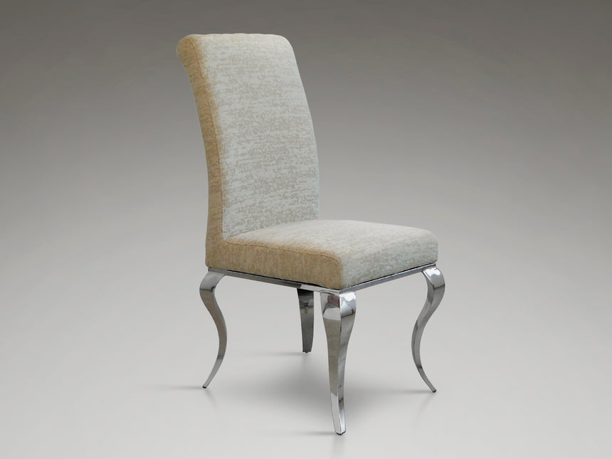 Silla Schuller Barroque beige acero inoxidable 48x103cm - vista 4