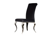 Silla Schuller Barroque negro acero inoxidable 48x103cm