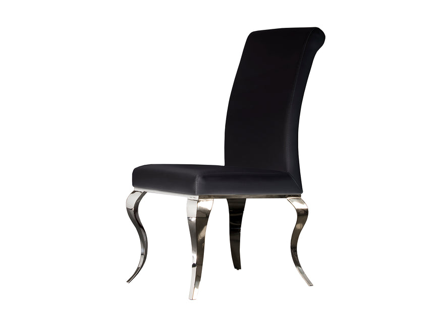 Silla Schuller Barroque negro acero inoxidable 48x103cm