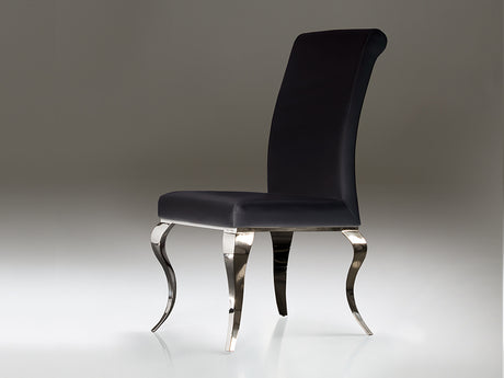 Silla Schuller Barroque negro acero inoxidable 48x103cm - vista 2