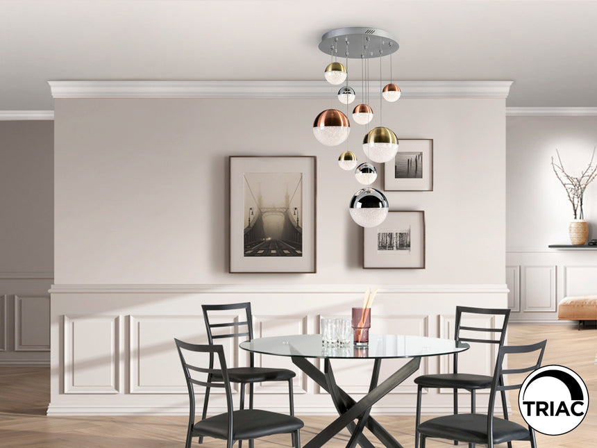 Lámpara de techo colgante bolas Schuller Sphere 9 luces